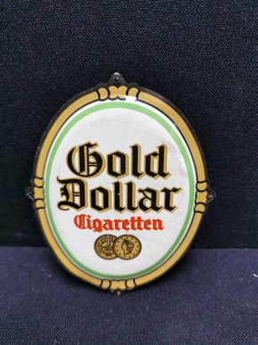 Gold Dollar Blechtürschild aus der Zeit um 1930/1950