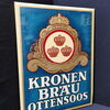 Kronen Bräu Ottensoos - Semiglas-Schild aus der Zeit um 1960