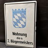 Wohnug des 2. Bürgermeisters - Emailleschild um 1955