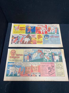 Tuffy Tooth & Captain Kangaroo / 2er-Set 50er Jahre Zeitungsstrips (englisch)