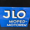 JLO Moped-Motoren (Abgekantetes Emailleschild um 1950)