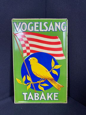 Vogelsang Tabake Bremen Blechschild um 1920 29,5 x 19 cm