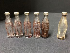 Coca Cola Miniatur-Glasflaschen-6er-Set (5+1) 