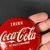 Trink Coca-Cola Schutzmarke Türschild Button 9cm um 1955