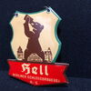 Berliner Schlossbrauerei / Hell (Zapfhahnblechschild mit Korkrückseite) um 1960