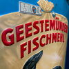 Geestermünder Fischmehl Marke Seelöwe (Stark gerägtes Blechschild um 1920)