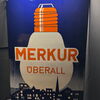 Merkur XXL Glühlampen Emailschild 120 x 80 cm - D um 1950