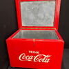 Coca Cola Holztruhe mit Kühlfachauskleidung (Späte 50er / Frühe 60er Jahre)