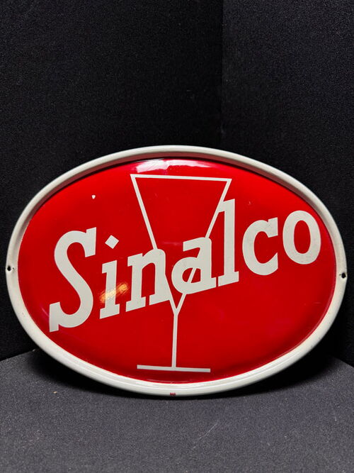 Sinalco Blechschild Oval im seltenen Kleinformat - 28 x 20  D um 1960 - Nr. 1