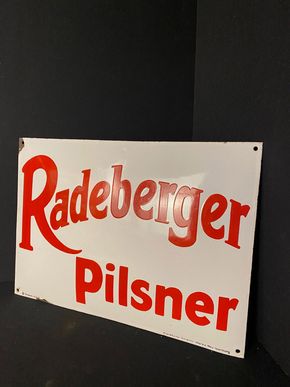 Radeberger Pilsener Emailleschild  51 x 36 cm Dresden - 1930