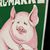 Brockmann´s Zwergmarke - Brockmann Sau - Schwein - Emailschild 58 x 38 cm D - um 1950