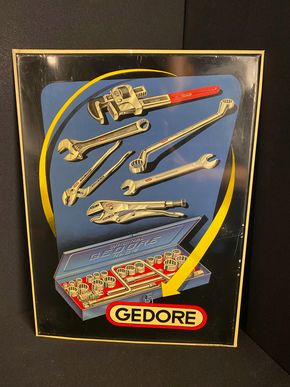 Altes Gedore Blechschild Remscheid  40 x 29 cm um 1955