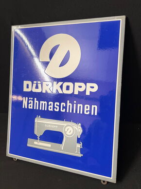 Dürkopp Nähmaschinen Emailschild - 55 x 45 cm - D um 1950