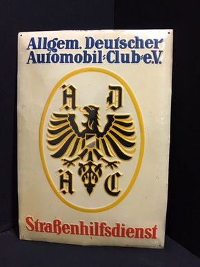 Adac Straßenhilfsdienst Blechschild um 1915