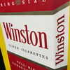 Winston Kingsize Zigaretten . 60er Jahre Werbeschild auf Aluminiumblech