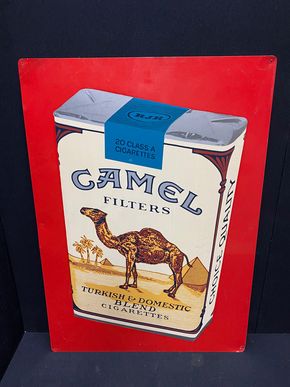 Camel Filters Zigaretten - Blechschild auf Aluminium (60er Jahre)