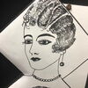 Damen- und Herren- Friseur / Zweiseitiger Emailausleger aus der Zeit um 1910/1920