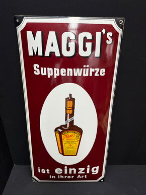 Maggis Suppenwürze - Ist einzig in ihrer Art (ACHTUNG: Repro-Emailleschild)
