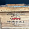 Mobiloil Holzkiste für „Forty 1 Quart Cans“ (Belgien 1930/1950)