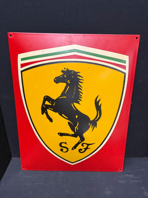 Ferrari Emailleschild (gewölbt um 1980)