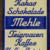 Backdie Emailleschilderpärchen in XXXL-Größe (Um 1925)