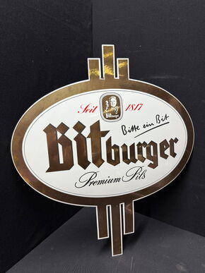Bitburger Premium Pils (Emailleschild um 1980)