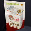 Juno (Josetti) lang und rund - Aus guten Grund (Blechschild um 1950)