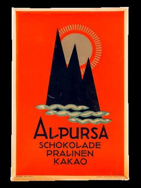 Alpursa Schokolade – Pralinen – Kakao um 1930