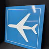 Flugzeug Schild (Stark abgekantetes Emailleschildhild)