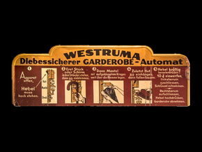 Westruma Diebessicherer Garderobe-Automat um 1920