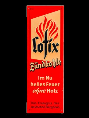 Lofix Zündkohle um 1930/1950