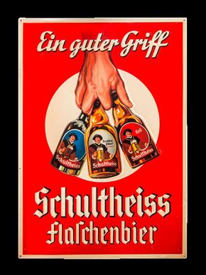 Schultheiss Flaschenbier um 1955