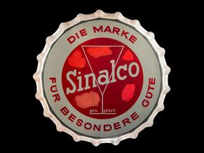 Sinalco Kronkorken-Schild, um 1955