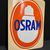 Osram Emailleschild in recht seltener Version (Geprägt und abgekantet / 50er Jahre)