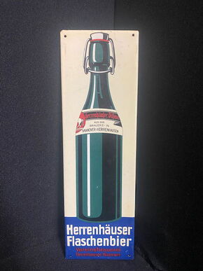 Herrenhäuser Flaschenbier Türschild Hannover - um 1930/50