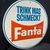 Fanta - Trink was schmeckt (60er Jahre Werbeschild)