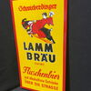 Schwieberdinger Lamm Bräu / Abgekantes Emailleschild (1930/1950)