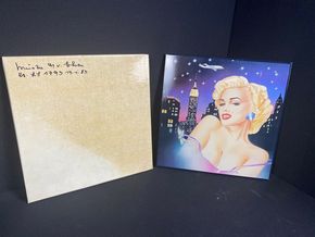 Marylin Monroe Plattencover aus Blech 31,5 x 31,5 cm um 1983