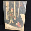 Salamander Werbepappe (30 x 21 cm) von Franz Weiss - Jäger mit Hund Motiv (50er Jahre / selten)