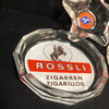 3er Set schwerer Glasaschenbecher von Rastal (60er Jahre) / Spar- und Darlehenskasse, Agfa & Rössli