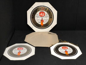 Dortmunder Union- Brinkhoffs Nr. 1 - 4erset Emailschilder om Originalkarton (70er / 80er Jahre)