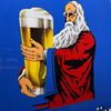 Apostelbräu Worms - Emailschild Bier Eichbaum 73x48 cm - D um 1950