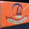 Pioto Lederhandschuhe (Um 1925) Blechschild mit Semi-Glas-Überzug (A6)