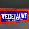 Vegetaline Pflanzenbutter - Flaches Emailleschild aus der Zeit um 1905
