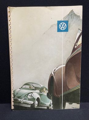 Volkswagen Werbebroschüre aus dem Jahr 1957 in Form eines Ringbuches