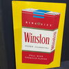 Winston Kingsize Zigaretten . 60er Jahre Werbeschild auf Aluminiumblech