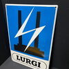 Lurgi Industriebetrieb - Schräg abgekantetes Emailleschild (1955/1965)