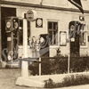 Postkarte mit jeder Menge seltenster Tankstellenwerbung - Großschönau um 1920