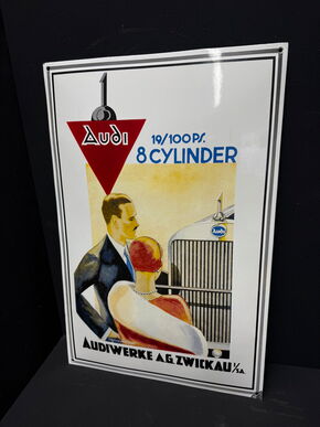 Audi - Audiwerke AG Zwickau (Emailleschild Reproduktion)