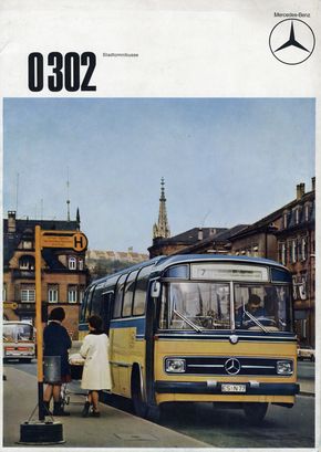 Mercedes Benz Originalbroschüre (Um 1970) zu den Stadtomnibussen 0302